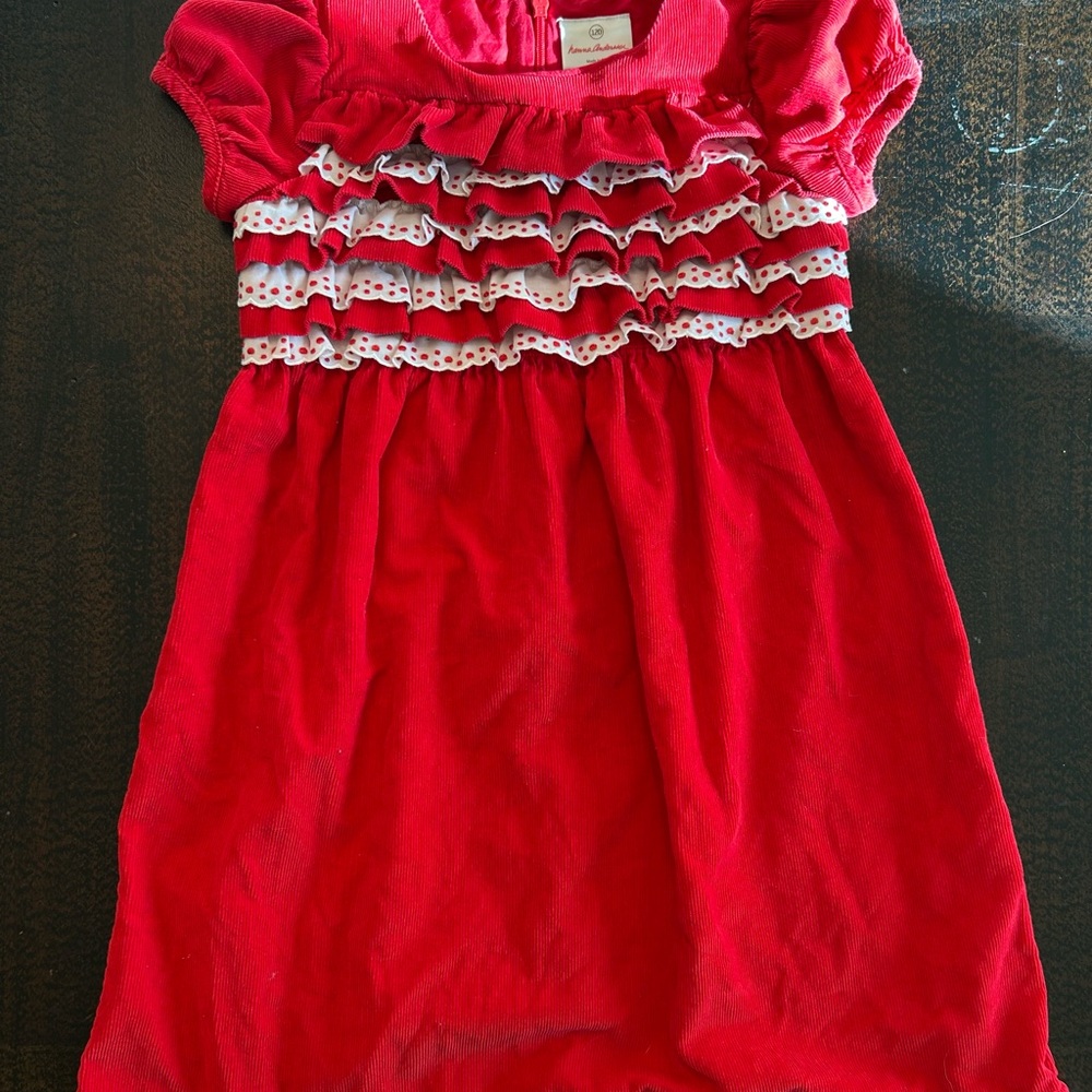 Hannah Andersson Red Ruffle Kids Dress